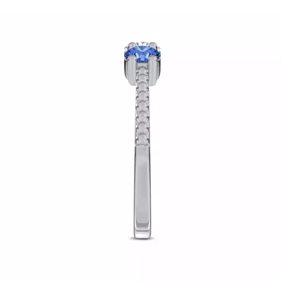 Americana Three-Stone Lab Diamond Silver Ring