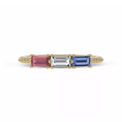 Americana Baguette Lab Diamond Ring