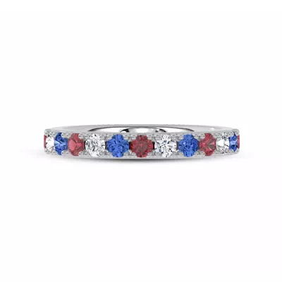 Tricolor Lab Diamond Band