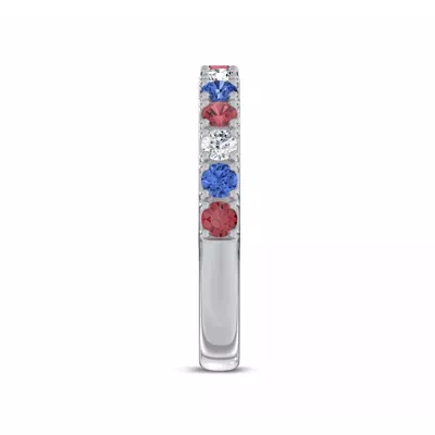 Tricolor Lab Diamond Band