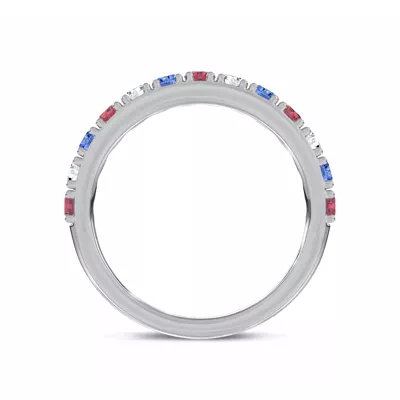 Tricolor Lab Diamond Band