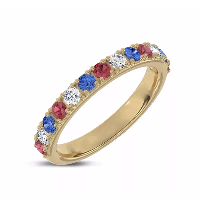 Tricolor Lab Diamond Band