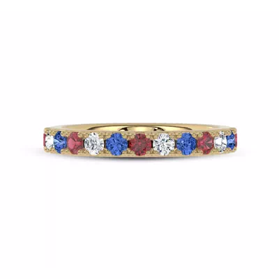 Tricolor Lab Diamond Band
