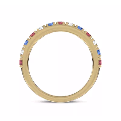 Tricolor Lab Diamond Band