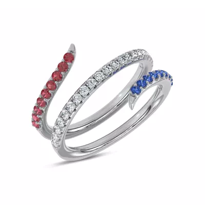 Americana Pavé Spiral Lab Diamond Wrap Ring