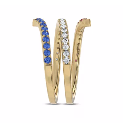 Americana Pavé Spiral Lab Diamond Wrap Ring