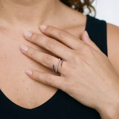 Americana Pavé Spiral Lab Diamond Wrap Ring