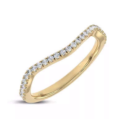 Bellatrix Contour Pavé Band
