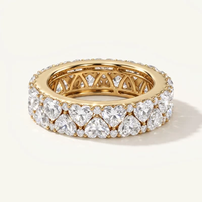 Hearts Mosaic Lab Diamond Eternity Band