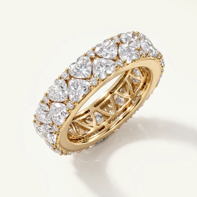 Hearts Mosaic Lab Diamond Eternity Band