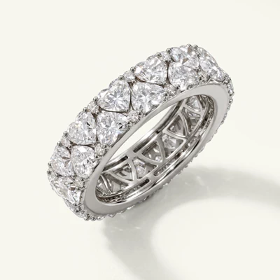 Hearts Mosaic Lab Diamond Eternity Band