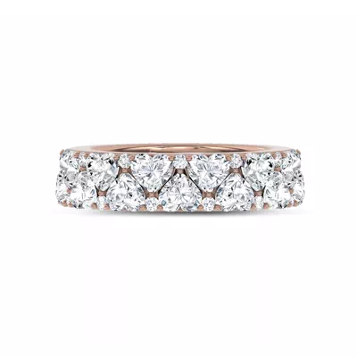 Hearts Mosaic Lab Diamond Half Eternity Band