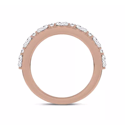 Hearts Mosaic Lab Diamond Half Eternity Band