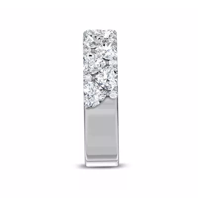 Hearts Mosaic Lab Diamond Half Eternity Band
