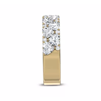 Hearts Mosaic Lab Diamond Half Eternity Band