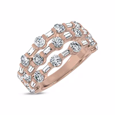 Starlight Baguette Triple Row Lab Diamond Band