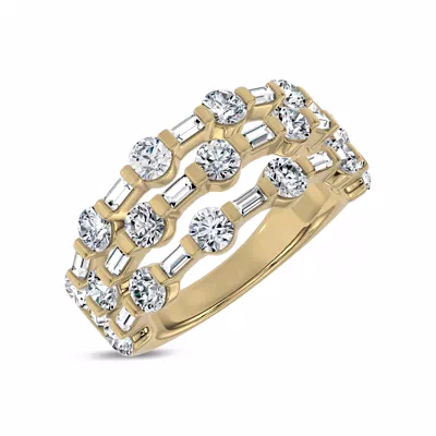Starlight Baguette Triple Row Lab Diamond Band