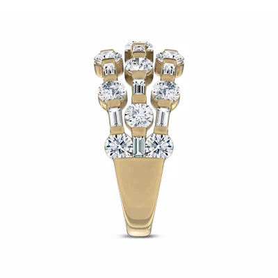 Starlight Baguette Triple Row Lab Diamond Band