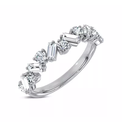 Zigzag Lab Diamond Band