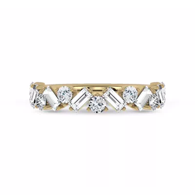 Zigzag Lab Diamond Band