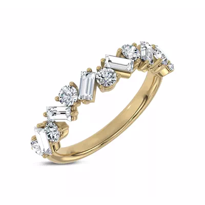 Zigzag Lab Diamond Band