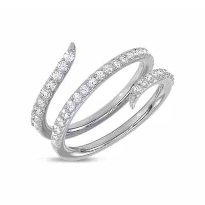 Pavé Spiral Lab Diamond Wrap Ring