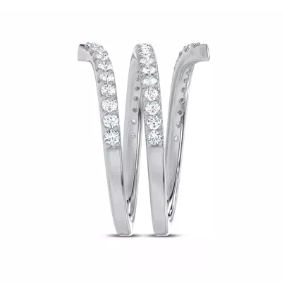 Pavé Spiral Lab Diamond Wrap Ring