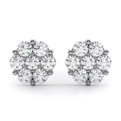 Flower Cluster Lab Diamond Studs (1 ct. tw.)