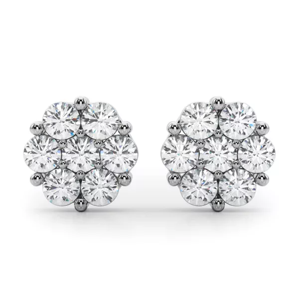 Flower Cluster Lab Diamond Studs (1 ct. tw.)