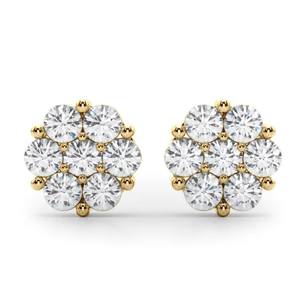 Flower Cluster Lab Diamond Studs (1 ct. tw.)