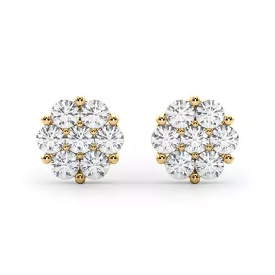 Flower Cluster Lab Diamond Studs (1/2 ct. tw.)
