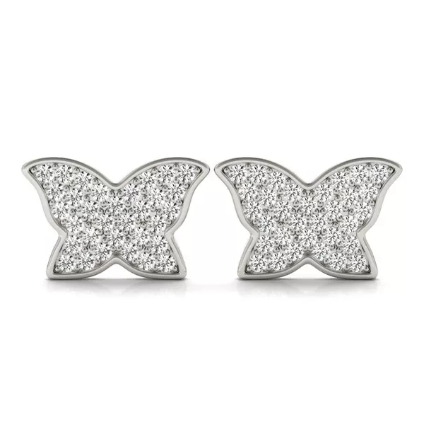 Butterfly Pavé Lab Diamond Stud Earrings