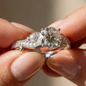 Video of Carmel Vintage Inspired Lab Engagement Ring