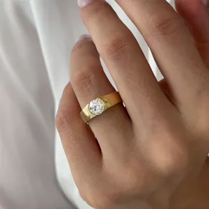 Video of Geneva Half Bezel Solitaire Engagement Ring