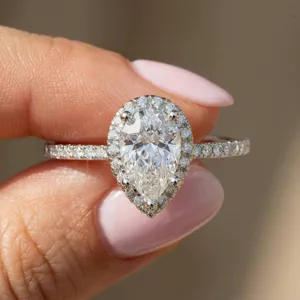 Video of Tasha Diamond Halo Engagement Ring