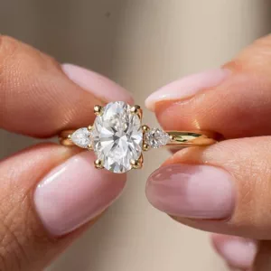 Video of Julie Pear Shaped Lab Diamond Engagement Ring