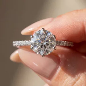 Video of Marigold Tulip Inspired 6 Prong Lab Engagement Ring