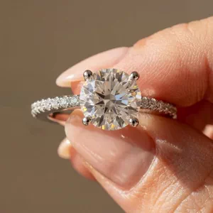 Video of Marie Grand Hidden Halo Lab Pavé Engagement Ring