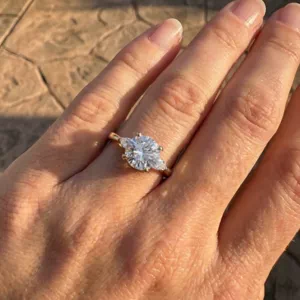 Video of Madison Three-Stone Pear Engagement Ring (.25 ct. tw.)
