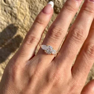 Video of Madison Three-Stone Pear Engagement Ring (1.00 ct. tw.)