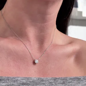 Video of Floating Lab Diamond Solitaire Necklace (1.00 ct.)