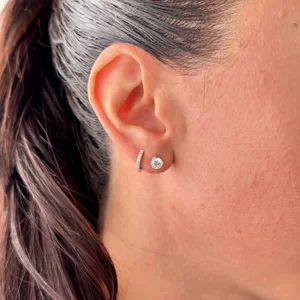 Video of Lab Diamond Stud Screw-Back Earrings (1 ct. tw.)