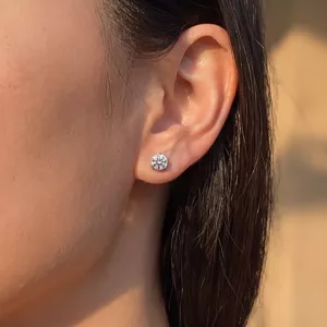 Video of Three-Prong Martini Lab Diamond Screw-Back Earrings (1 1/2 ct. tw.)
