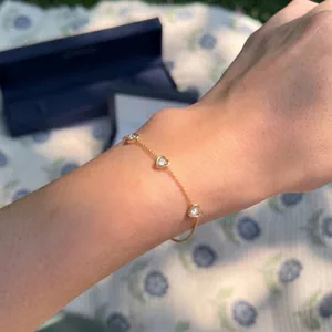 Video of Heart Embrace Lab Diamond Three-Station Bracelet