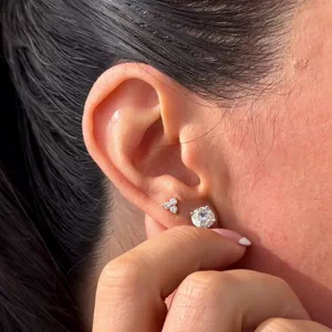 Video of Diamond Stud Screw-Back Earrings (3 ct. tw.)