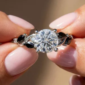 Video of Hayden Curved Vine Sapphire And Diamond Engagement Ring